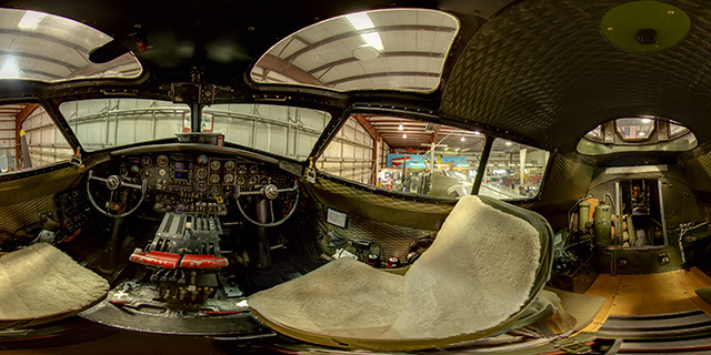 B-17 Cockpit panorama
